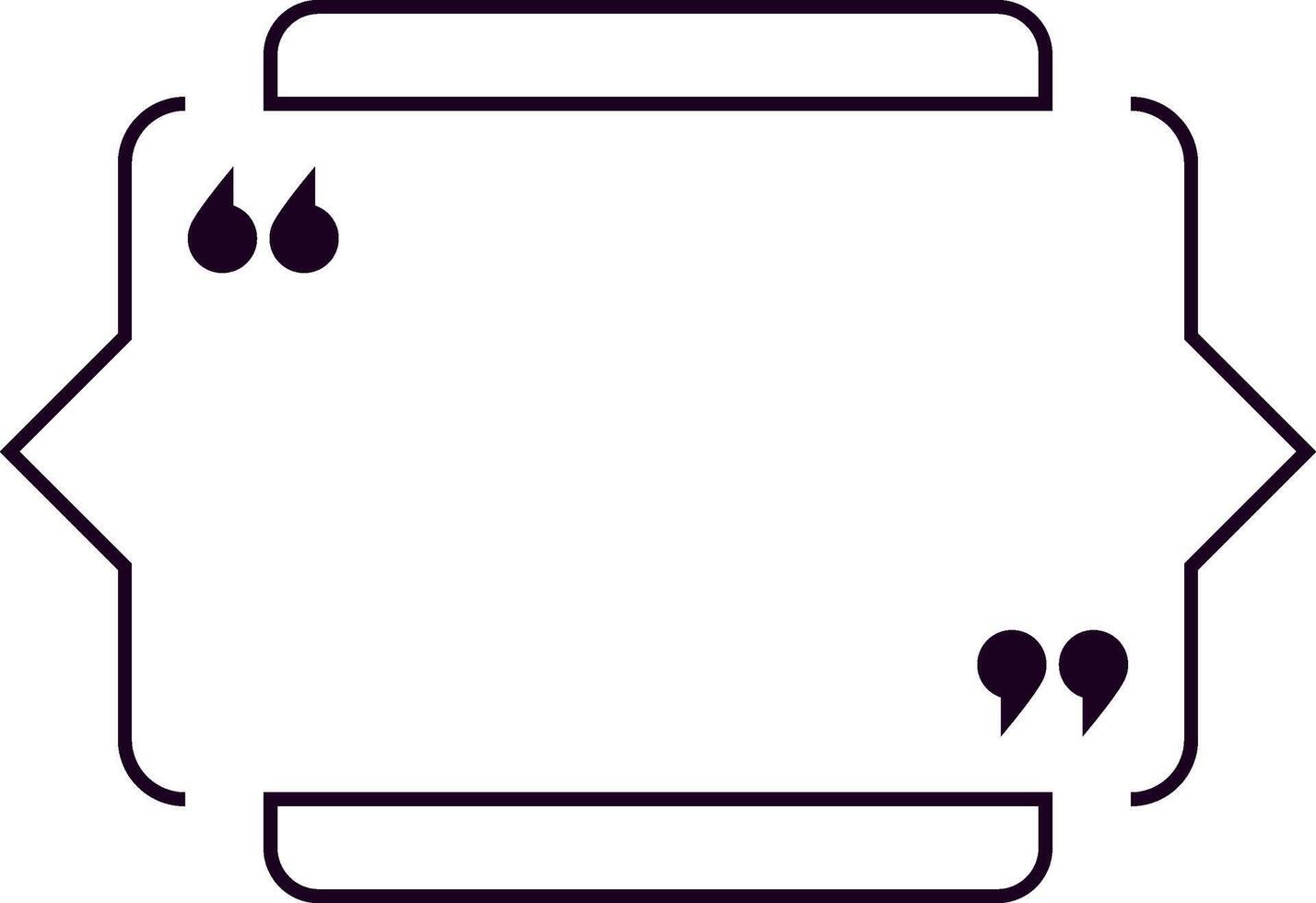 Quote frame with quotation marks is waiting to be filled with text, providing a stylish and elegant way to highlight important words or phrases vector