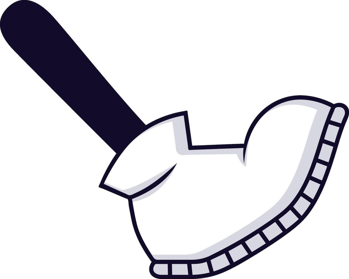 Cartoon illustration featuring a shoehorn effortlessly lifting a white casual shoe, representing the ease and comfort of putting on footwear during a morning routine vector