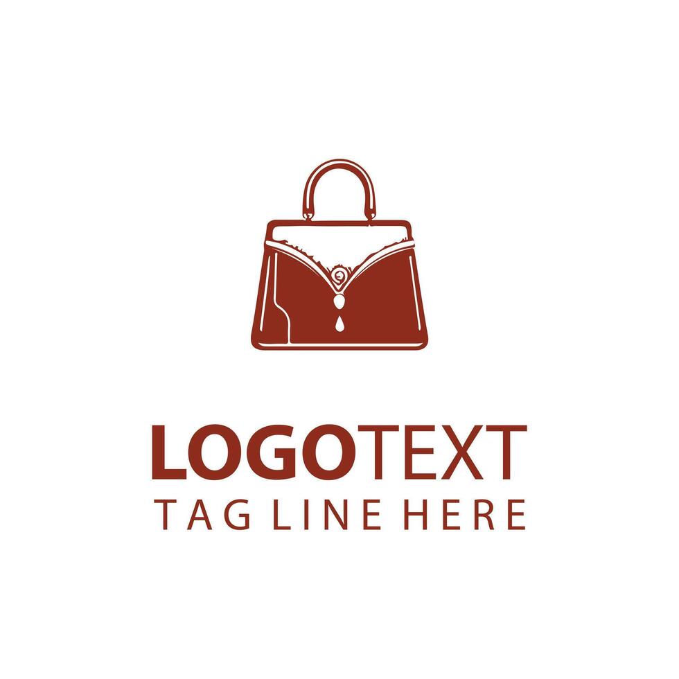 Luxe Crafted handbag logo vector