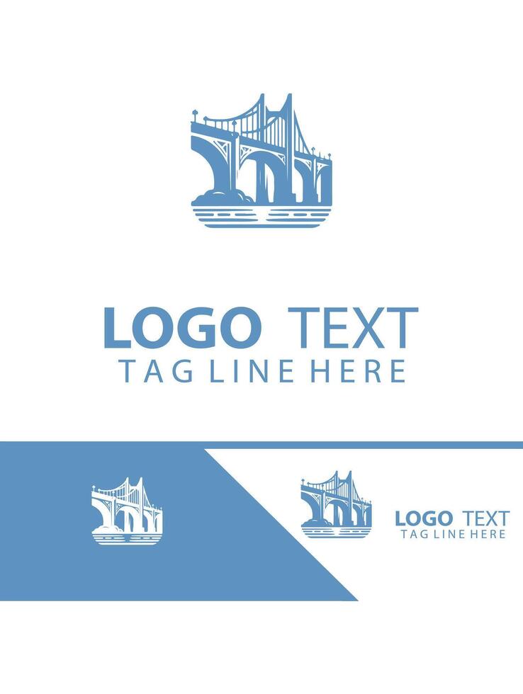 Serene Crossing bridge logo vector