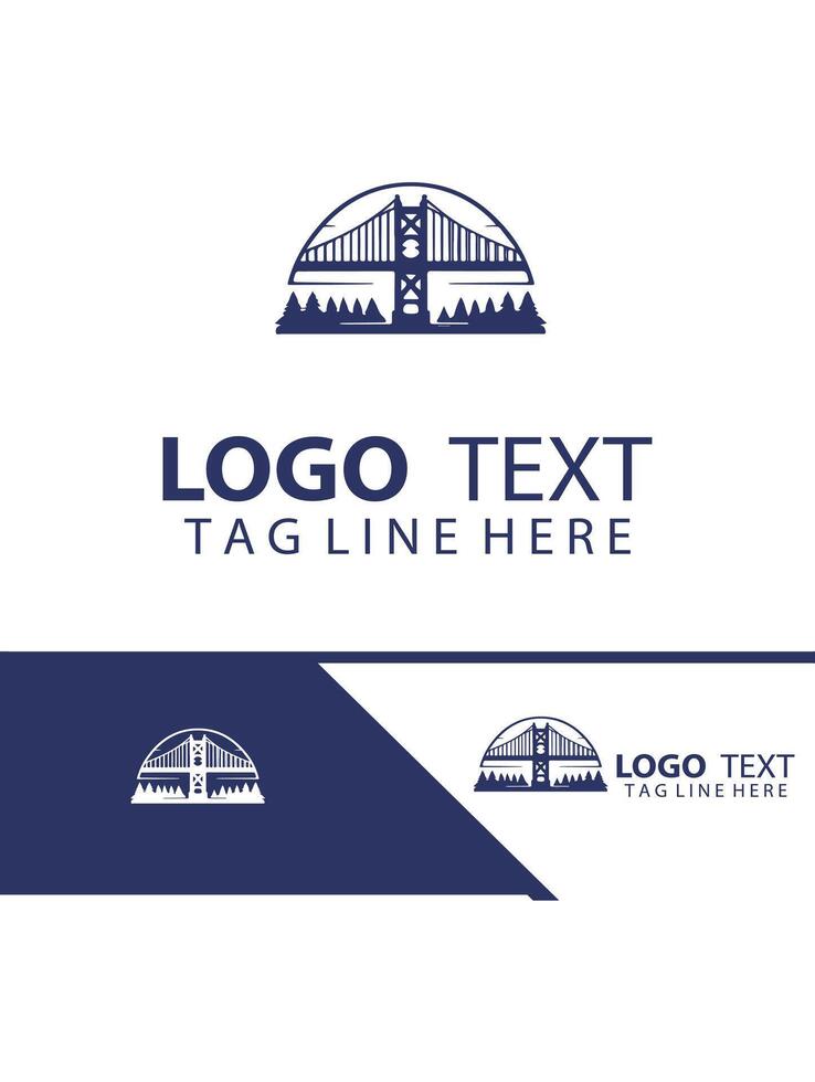 Moonlight Passage bridge logo vector