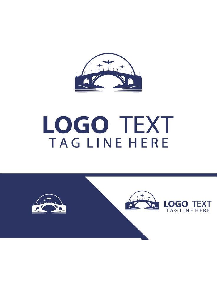 Twilight Arch bridge logo vector