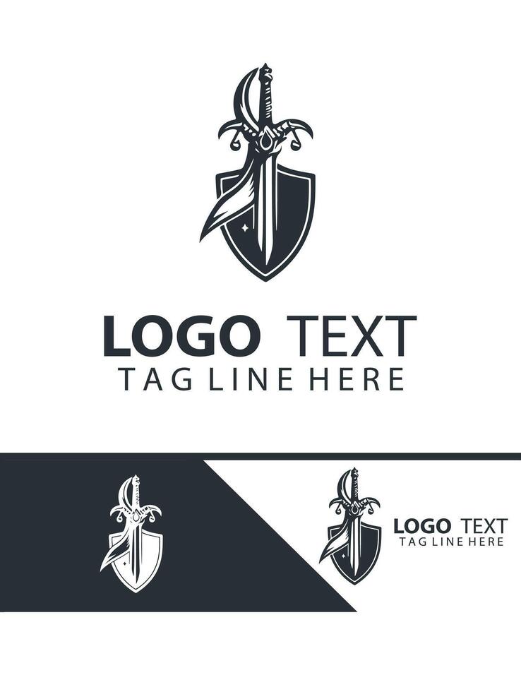 Phantom fang sword logo vector