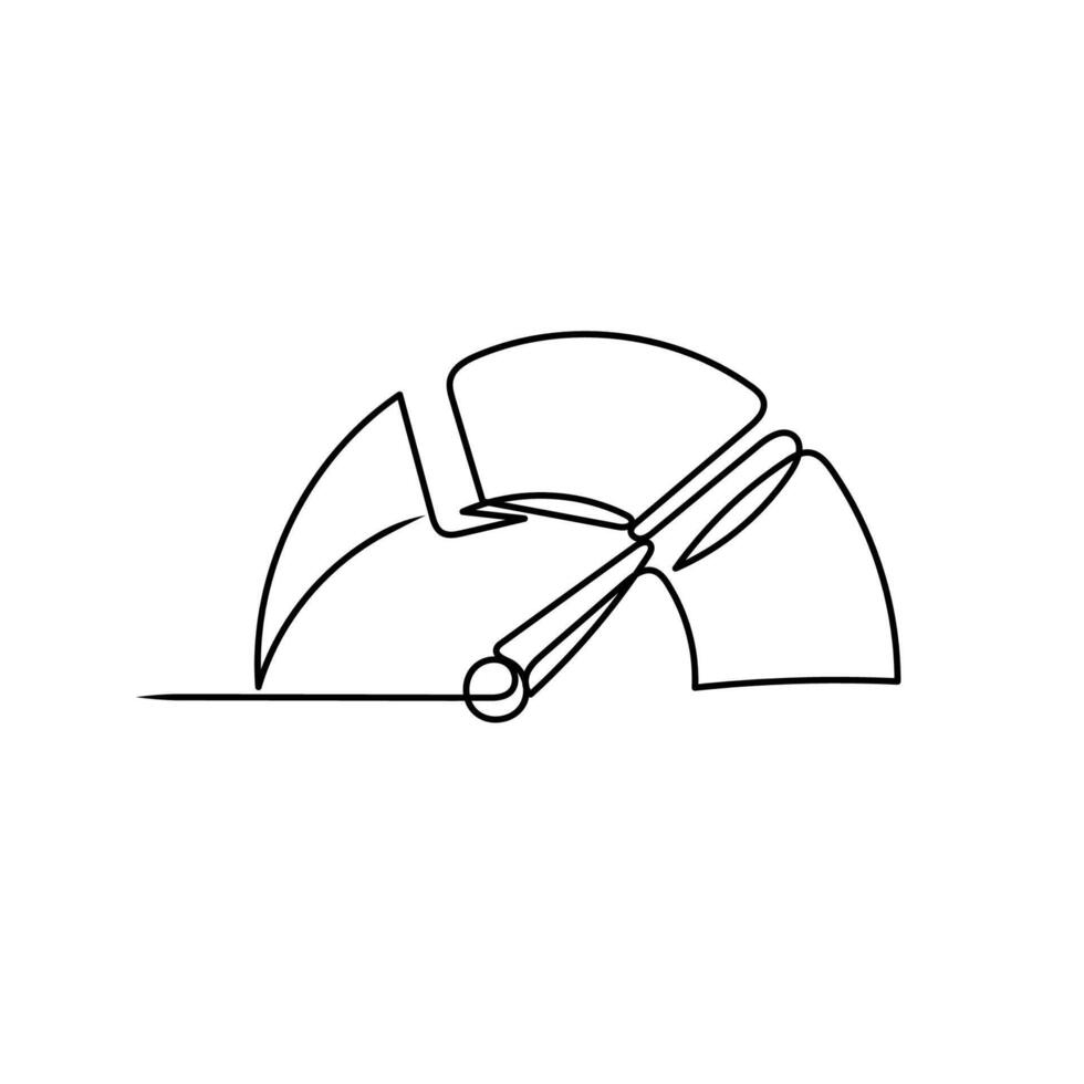 continuous line drawing speedometer ilustration vector