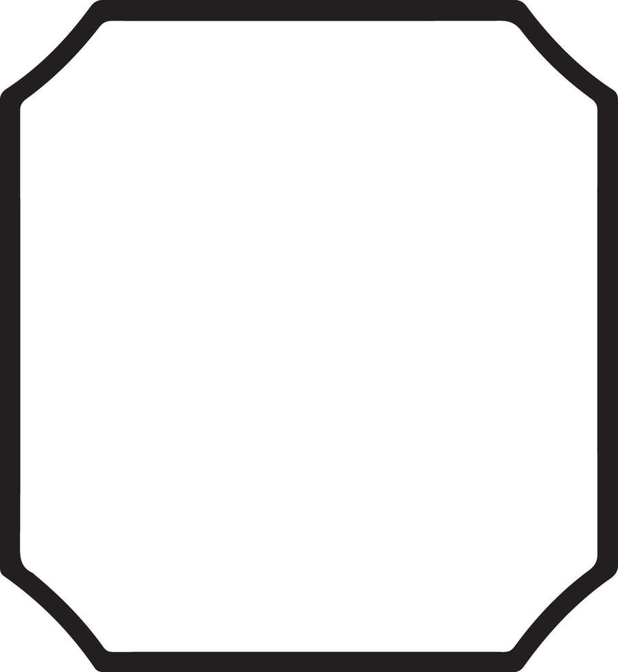 A black and white square with a white border vector