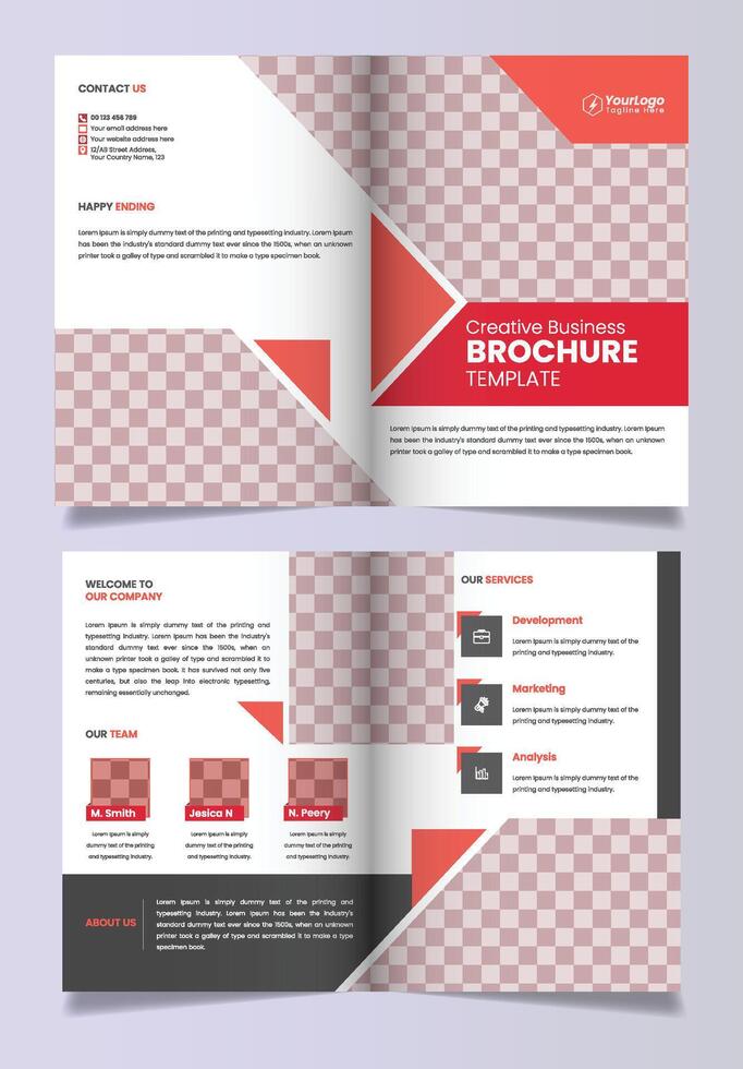 Bifold Brochure Design Template vector