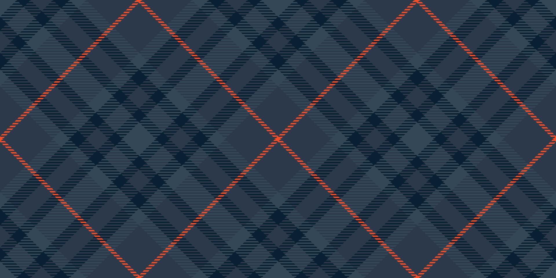 Yard textile texture tartan, illustration seamless plaid pattern. Complexity check background fabric in dark and cyan colors. vector