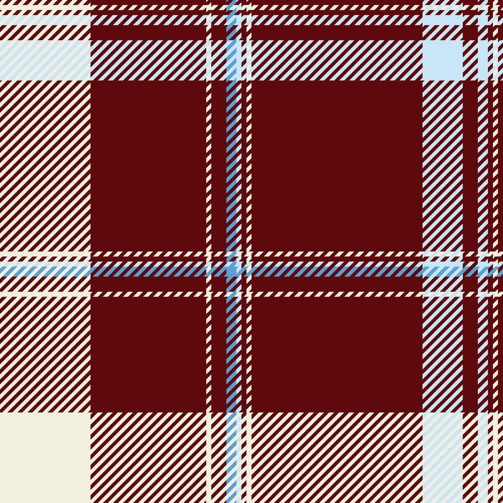 Rough texture background tartan, regular fabric check textile. Single seamless pattern plaid in red and white colors. vector