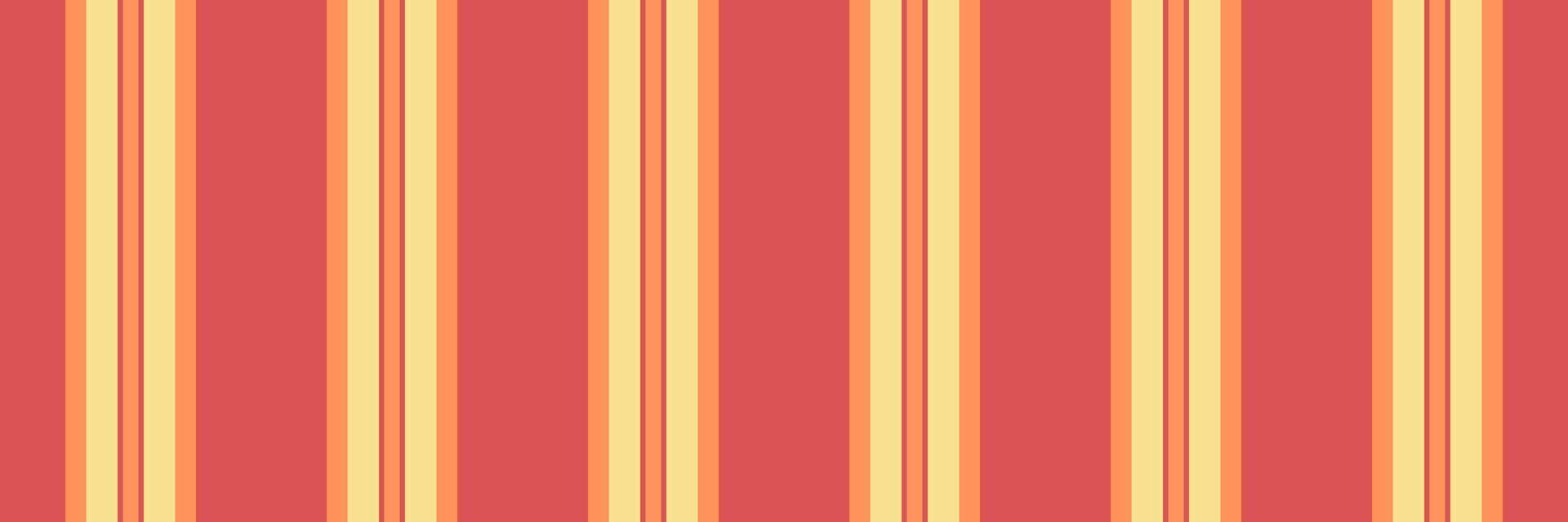 Nrimary vertical stripe texture, naked background lines. Iustomize seamless fabric pattern textile in red and orange colors. vector
