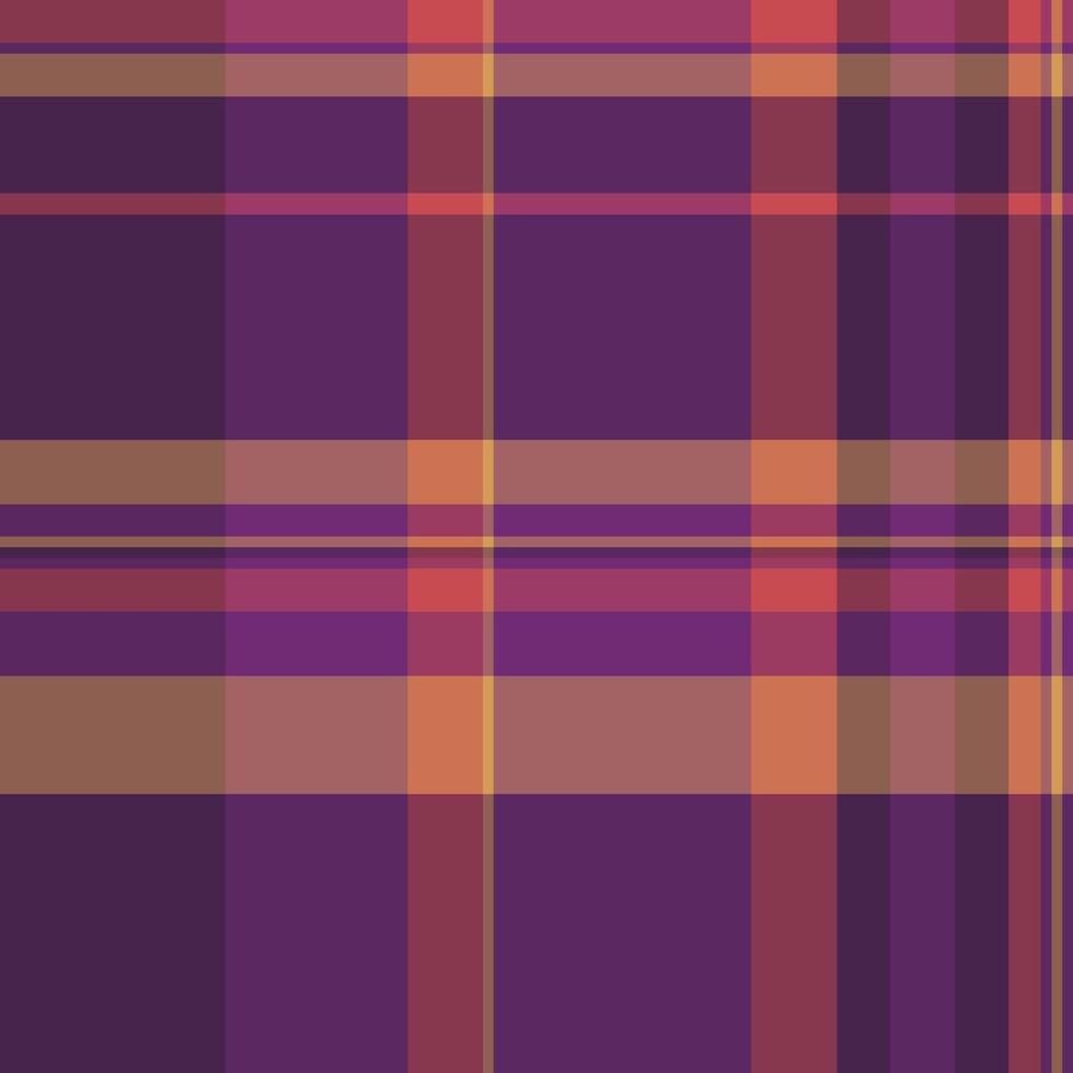 Editable check tartan, ribbon plaid seamless texture. Livingroom pattern background textile fabric in red and purple colors. vector