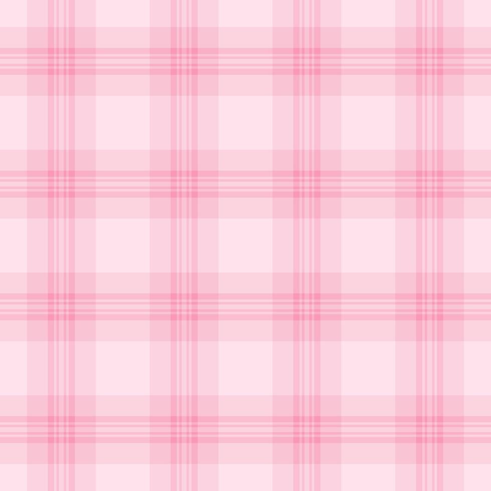 Delicate tartan check textile, factory texture pattern . Trade seamless background fabric plaid in light and red colors. vector