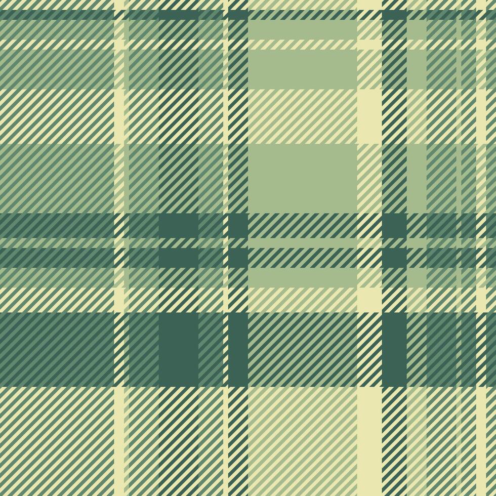 Elegant green and beige plaid pattern. Perfect for textile design, website backgrounds, or fashion projects. Subtle yet striking, this versatile texture adds sophistication to any application. vector