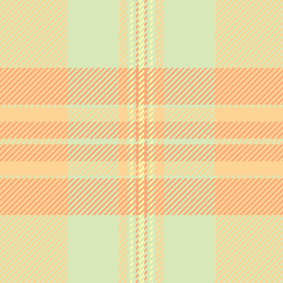 Delightful pastel plaid pattern in peach and mint green. Perfect for textile designs, packaging, branding, or website backgrounds. A soft, stylish texture adds a touch of elegance to any project. vector