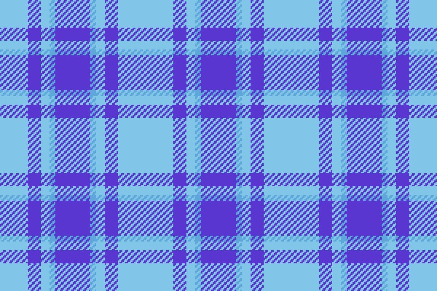 Mosaic check plaid, tee seamless texture fabric. Indoor background textile tartan pattern in cyan and indigo colors. vector