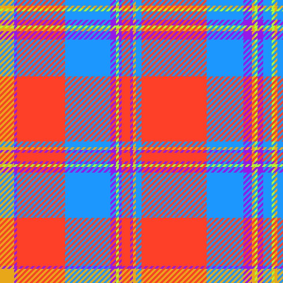 Man texture fabric tartan, occupation background pattern. Living room plaid check textile seamless in red and cyan colors. vector