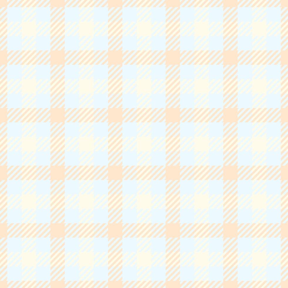 Random textile check tartan, windowpane background texture . Hippy pattern plaid seamless fabric in alice blue and blanched almond colors. vector