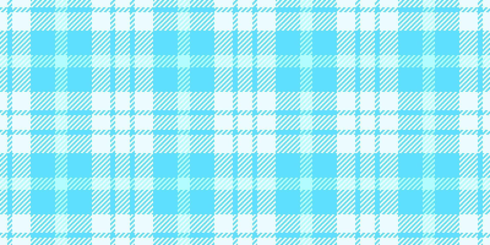 Gorgeous tartan texture pattern, floor background textile plaid. Old fabric seamless check in cyan and azure colors. vector
