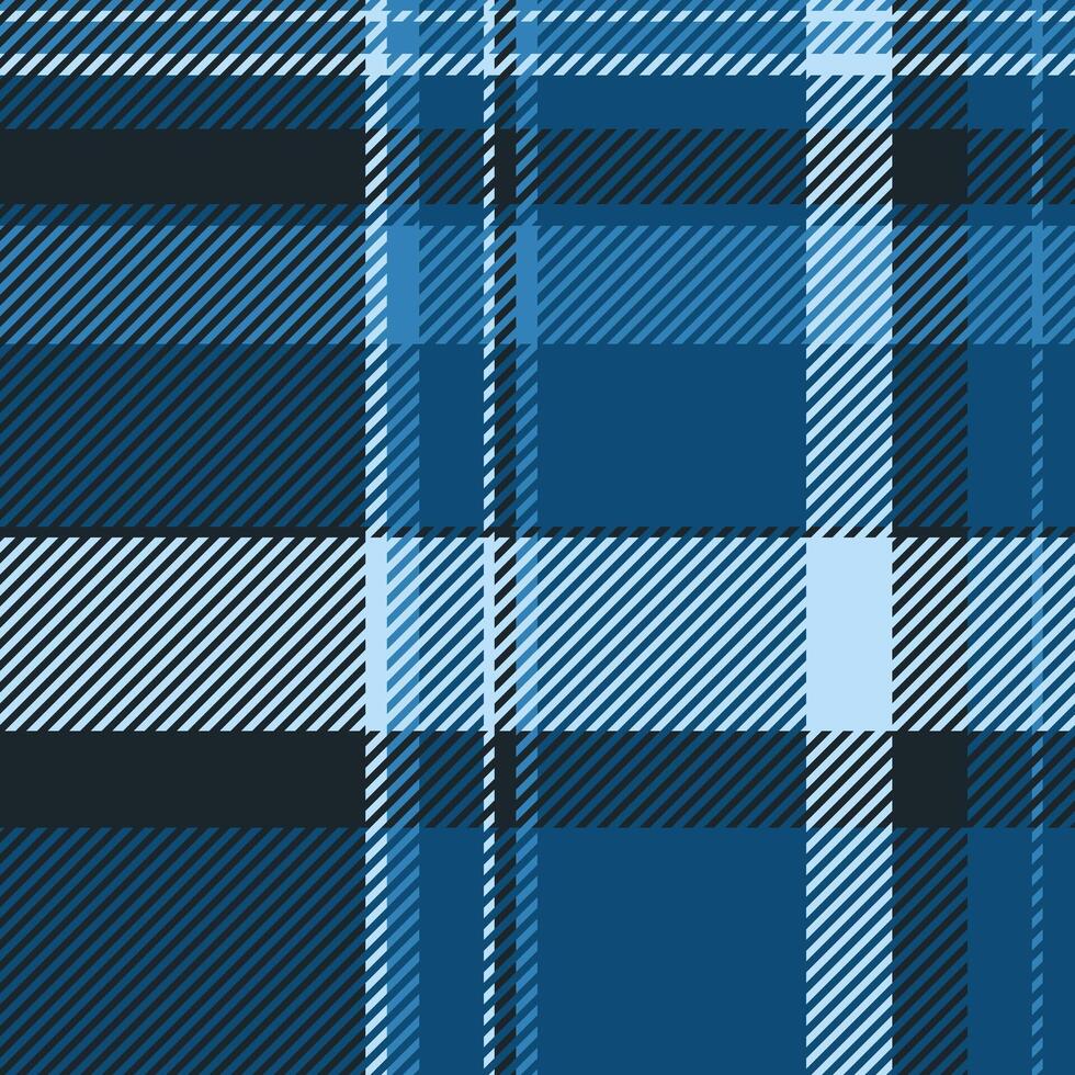 Stylish blue and black plaid pattern. Perfect for textile design, apparel, or website backgrounds. The diagonal stripes create a dynamic, modern feel. vector