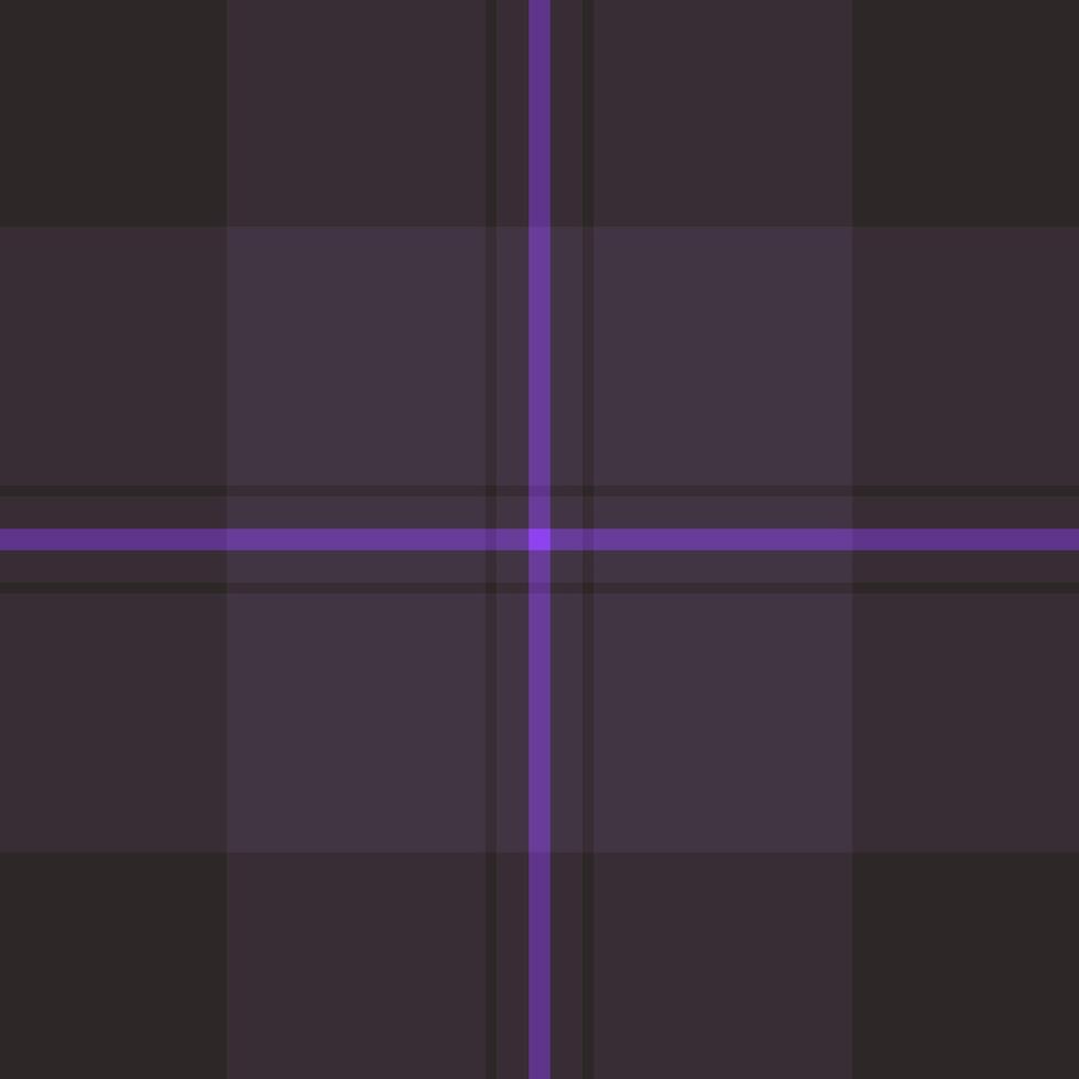 Stylish dark purple and gray plaid pattern. Perfect for textile designs, website backgrounds, or fashion projects. Subtle texture adds depth and sophistication. vector