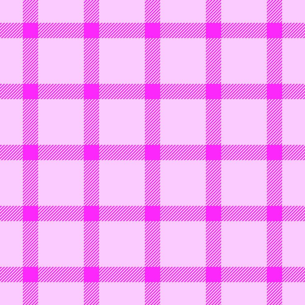 Vibrant pink and lavender plaid pattern. Perfect for textile design, wrapping paper, scrapbooking, or website backgrounds. Clean, modern aesthetic with bold geometric lines. vector