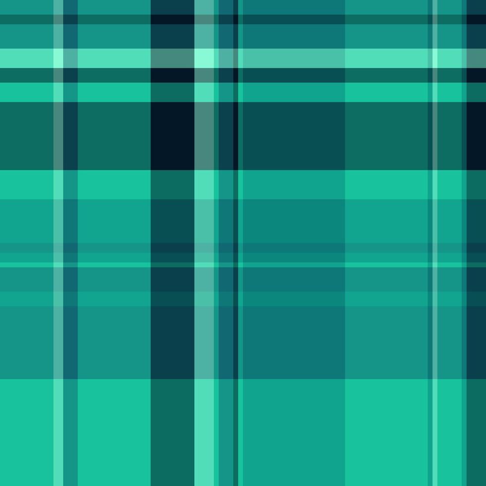 Outside check pattern fabric, indoor seamless texture plaid. Geometry background textile tartan in teal and cyan colors. vector