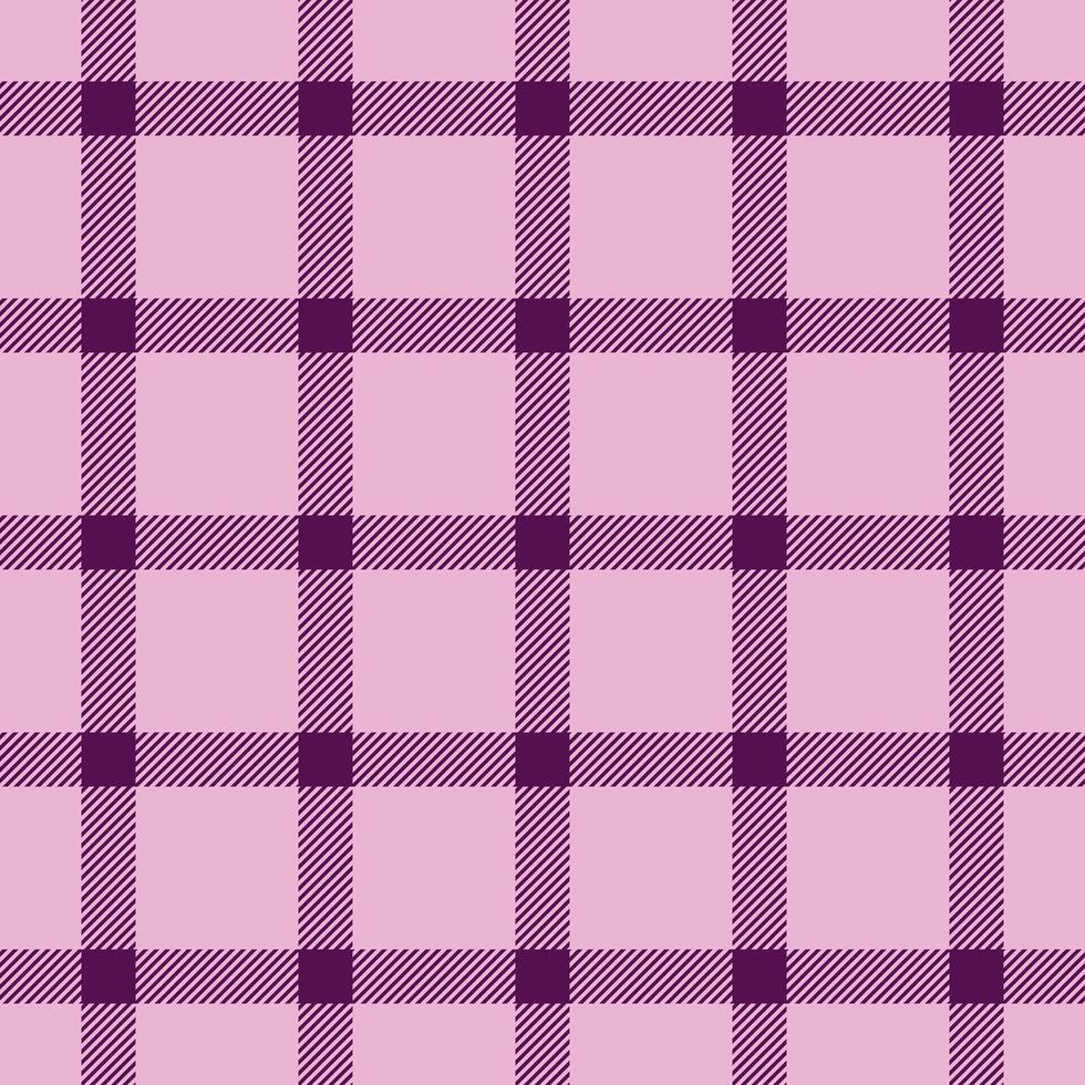 Magenta background check pattern, customizable fabric texture seamless. Order textile tartan plaid in light and magenta colors. vector