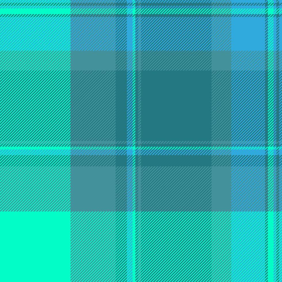 Bedding fabric textile seamless, artwork pattern check background. Show plaid tartan texture in cyan and bright colors. vector