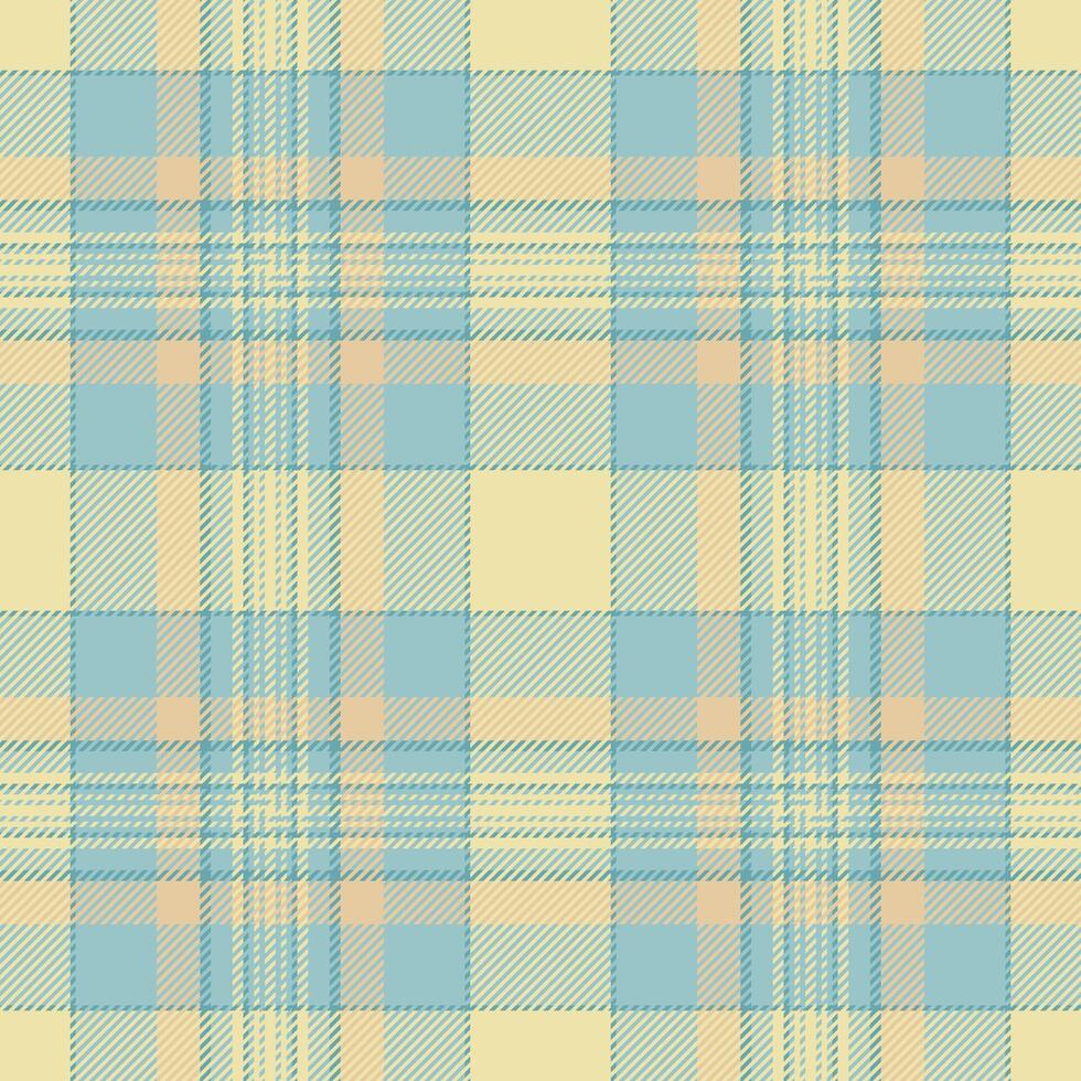 Spring tartan textile , multicultural seamless plaid texture. Glen fabric pattern background check in pastel and pale goldenrod colors. vector