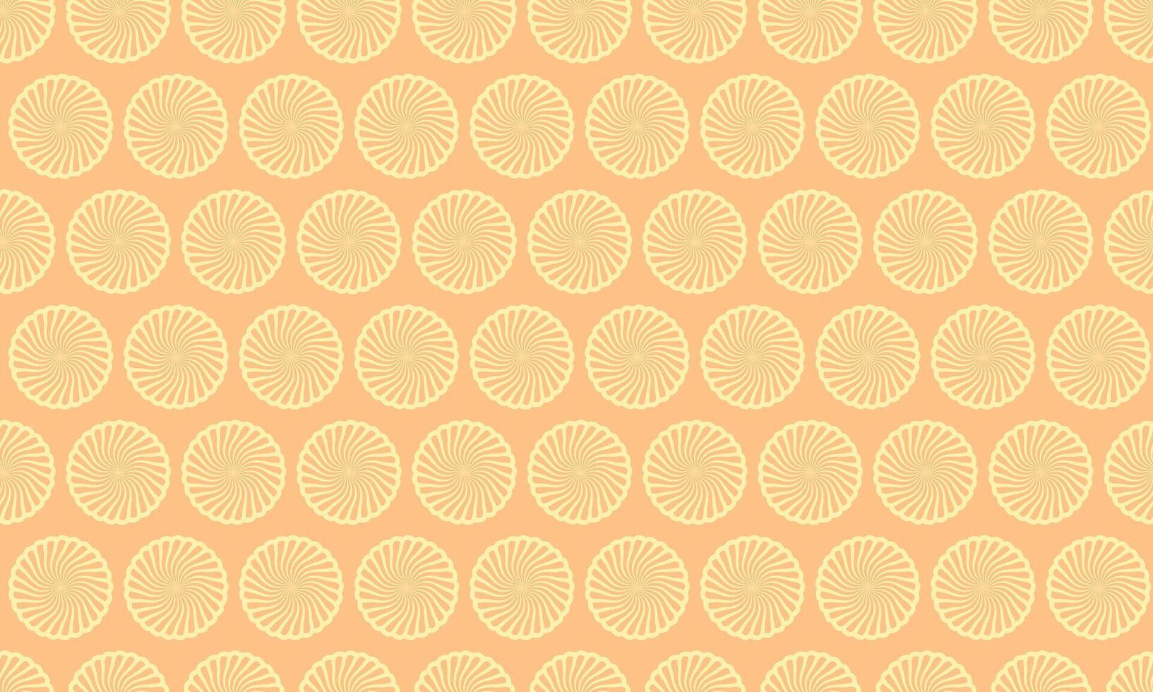 Elegant pastel peach background featuring a repeating pattern of swirling circular designs. Perfect for textile prints, website backgrounds, or stationery. vector