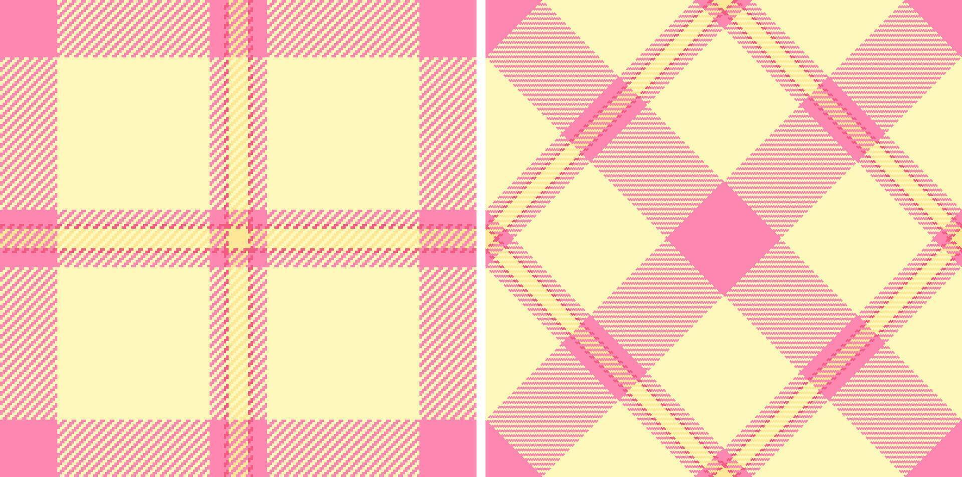 Background plaid texture of textile seamless with a tartan fabric pattern check. Set in light colors. Creative uses of ornamental silk tape. vector