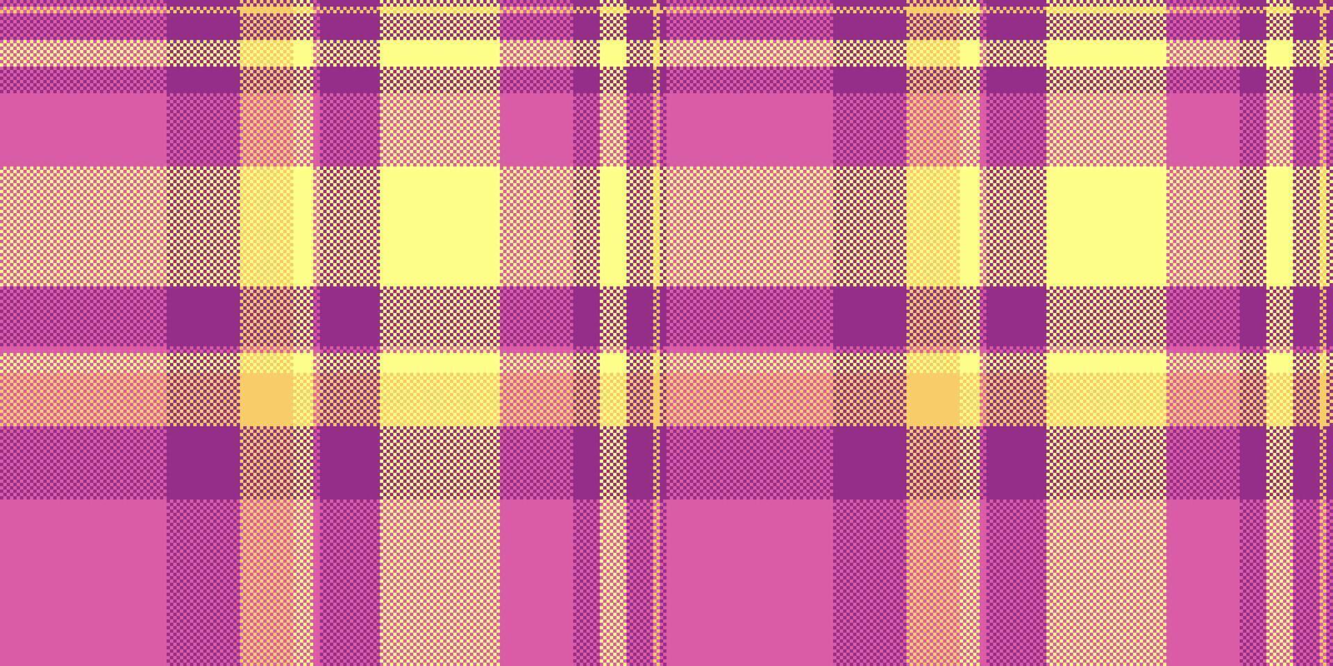 Group plaid seamless texture, colour pattern fabric background. Kind textile check tartan in pink and magenta colors. vector