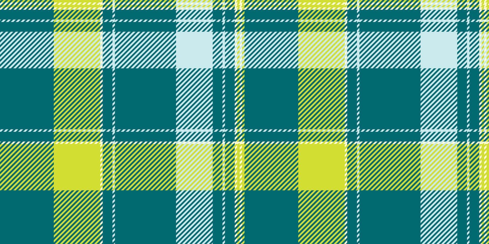 International texture textile pattern, france check tartan plaid. Layered fabric background seamless in cyan and pear colors. vector
