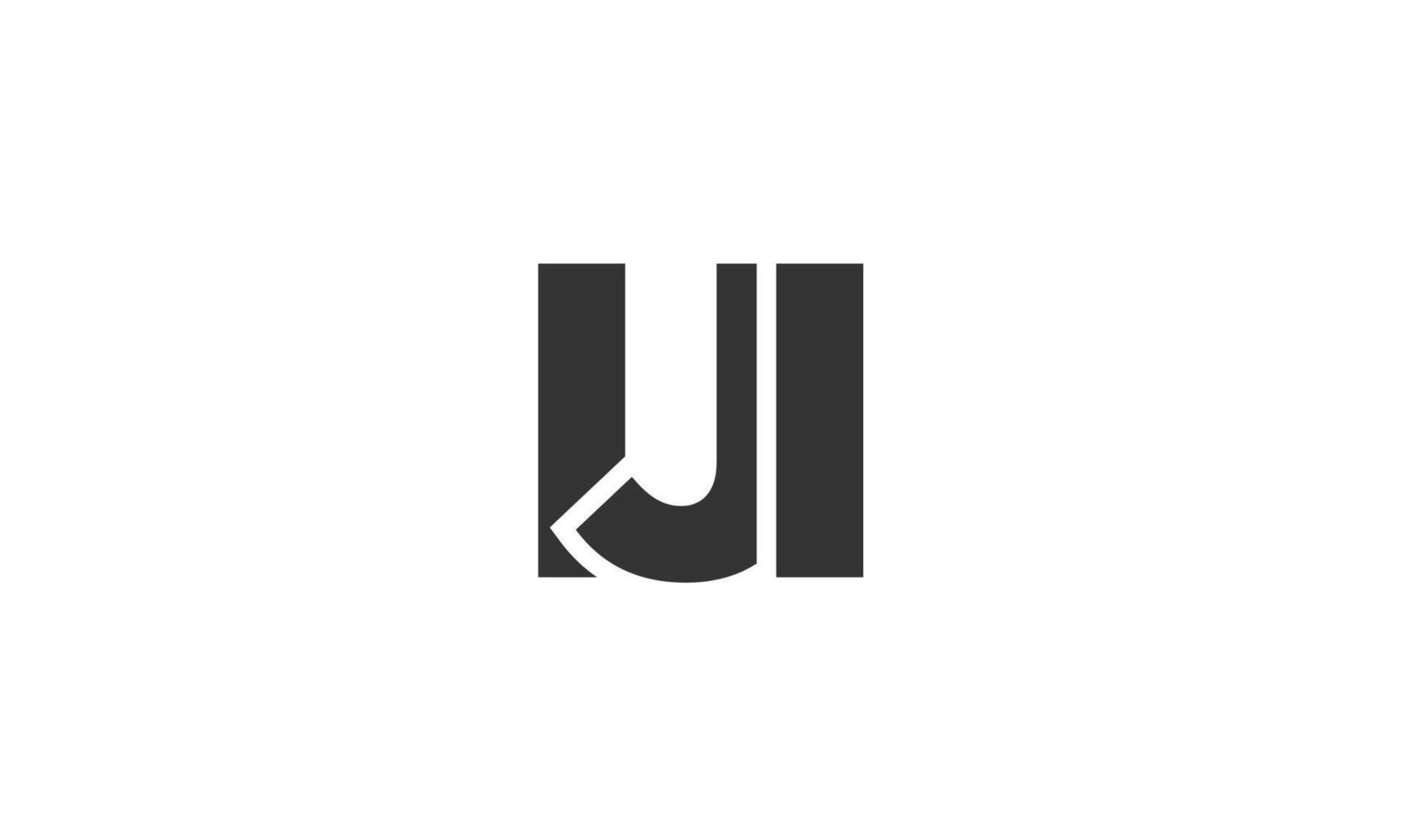 IJI logo design template with strong and modern bold text. Initial based logotype featuring simple and minimal typography. Trendy company identity. vector