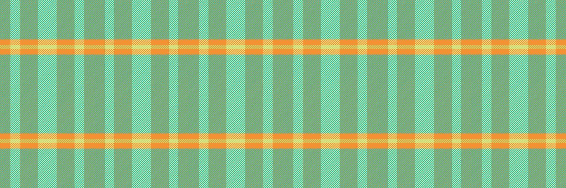 Style plaid textile texture, ragged tartan check fabric. Nostalgic pattern background seamless in teal and orange colors. vector