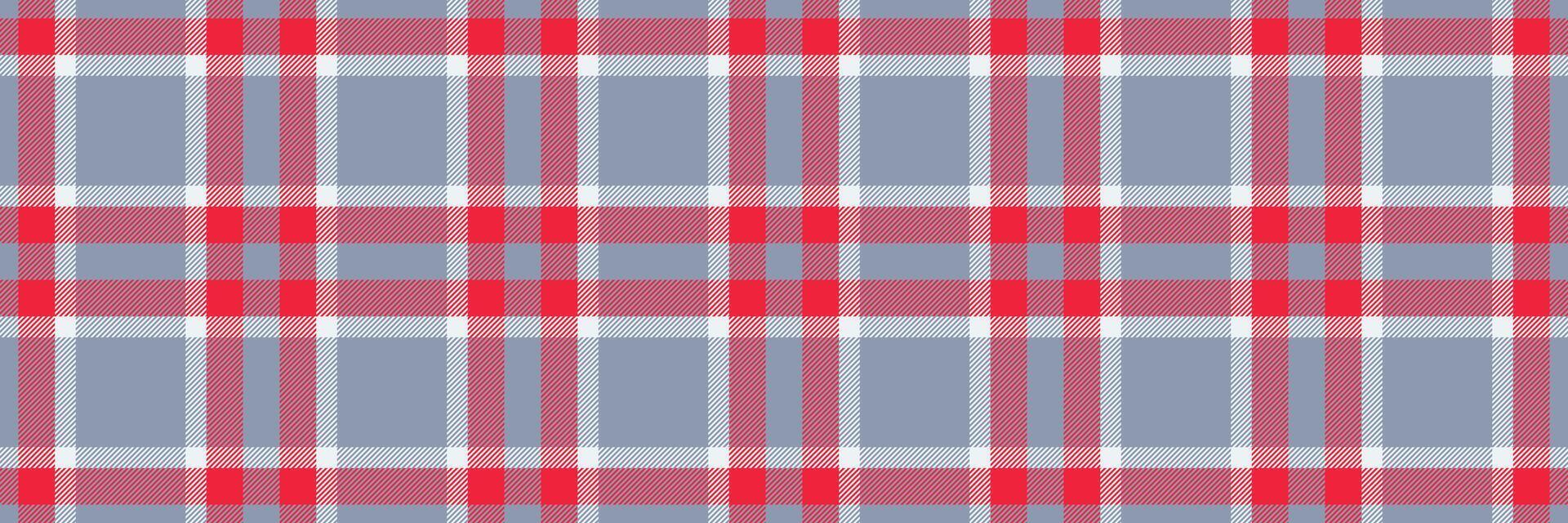 Vibrant red and grey plaid pattern. Perfect for textile designs, website backgrounds, or holiday-themed projects. Classic style with a modern touch. Seamless repeat tile for versatile use. vector