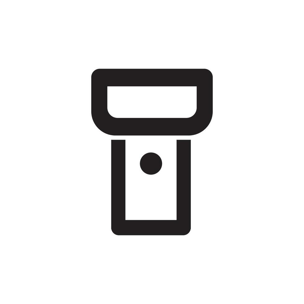 flashlight icon with simple and modern design Black vector