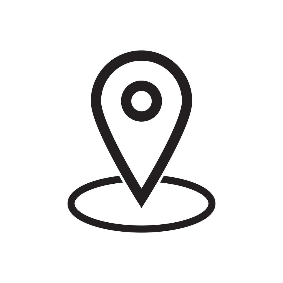 Location icon Black vector