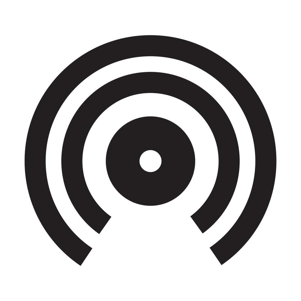 wireless internet icon black vector
