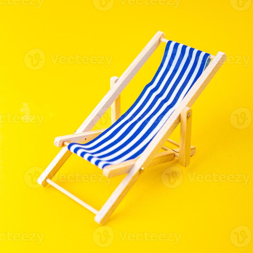 Beach chair fabric lounge chair outdoor active copy space background photo