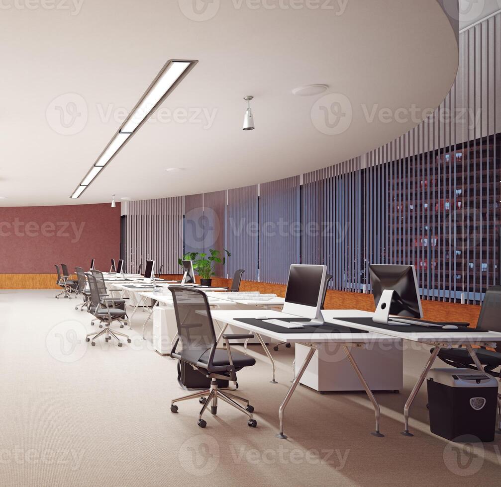 Modern the office interior design photo