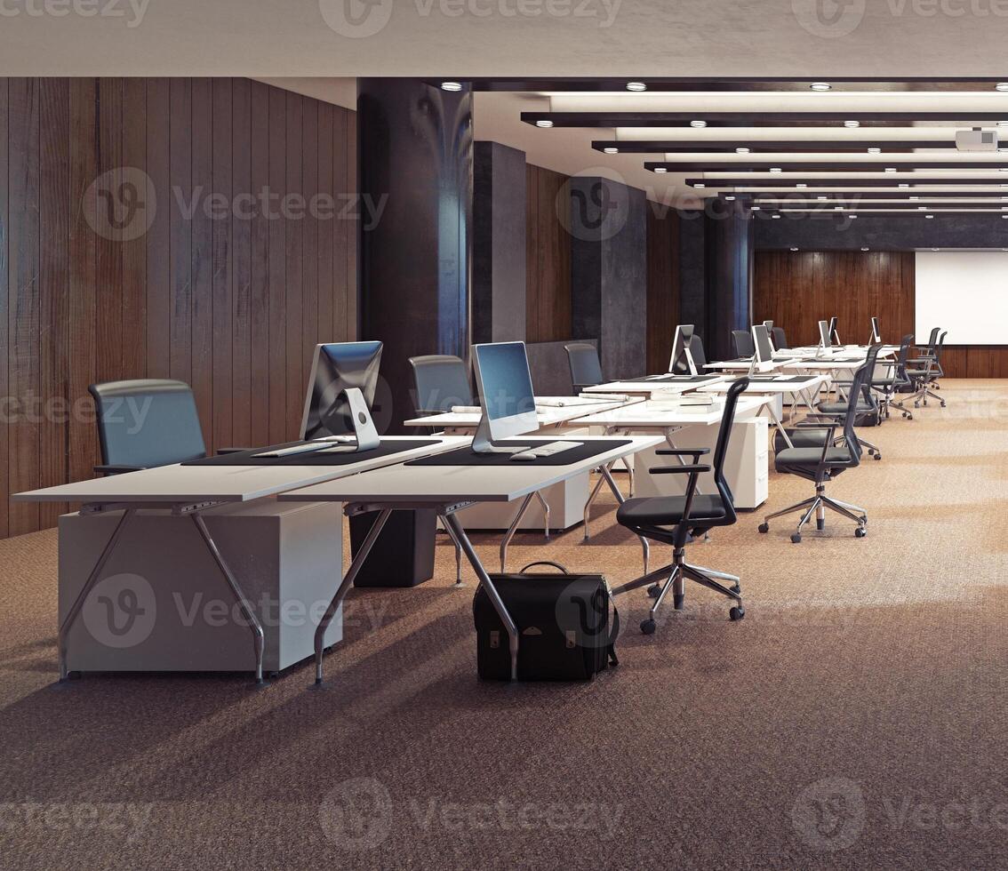 Modern office interior design CG photo