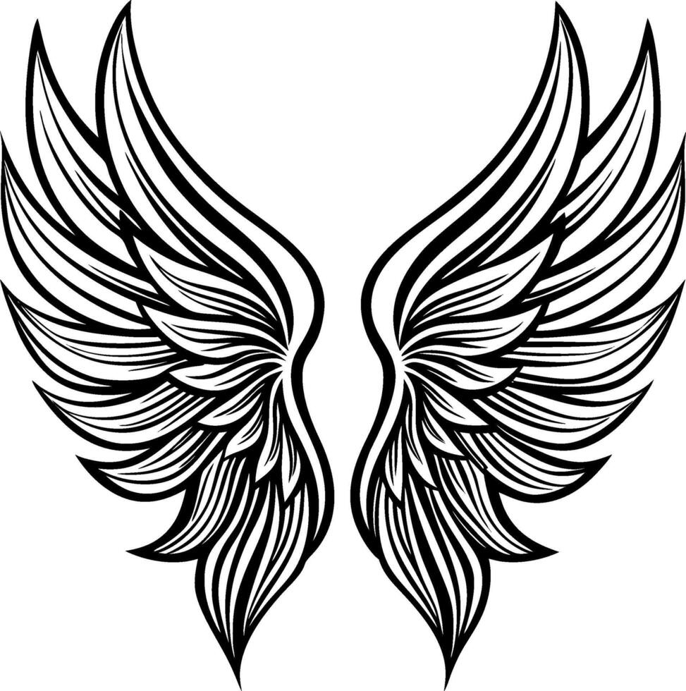 Wings.Angel of light. vector