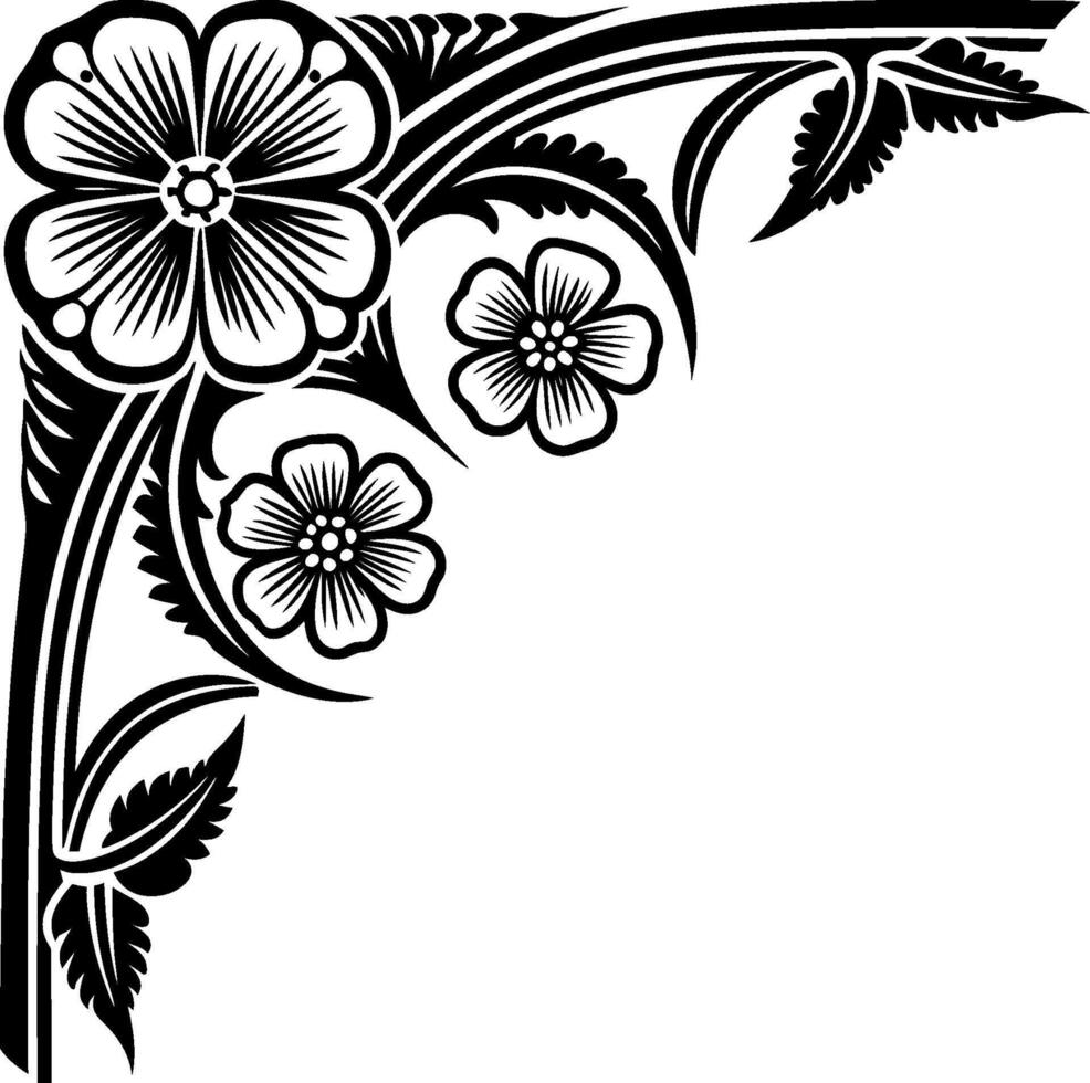 Decorative corners element vector