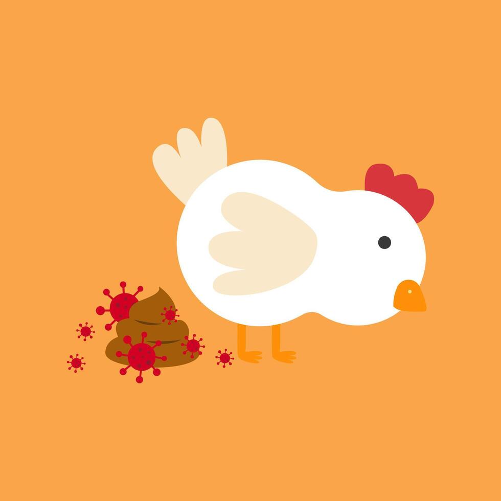 chicken disease with bird influenza virus vector