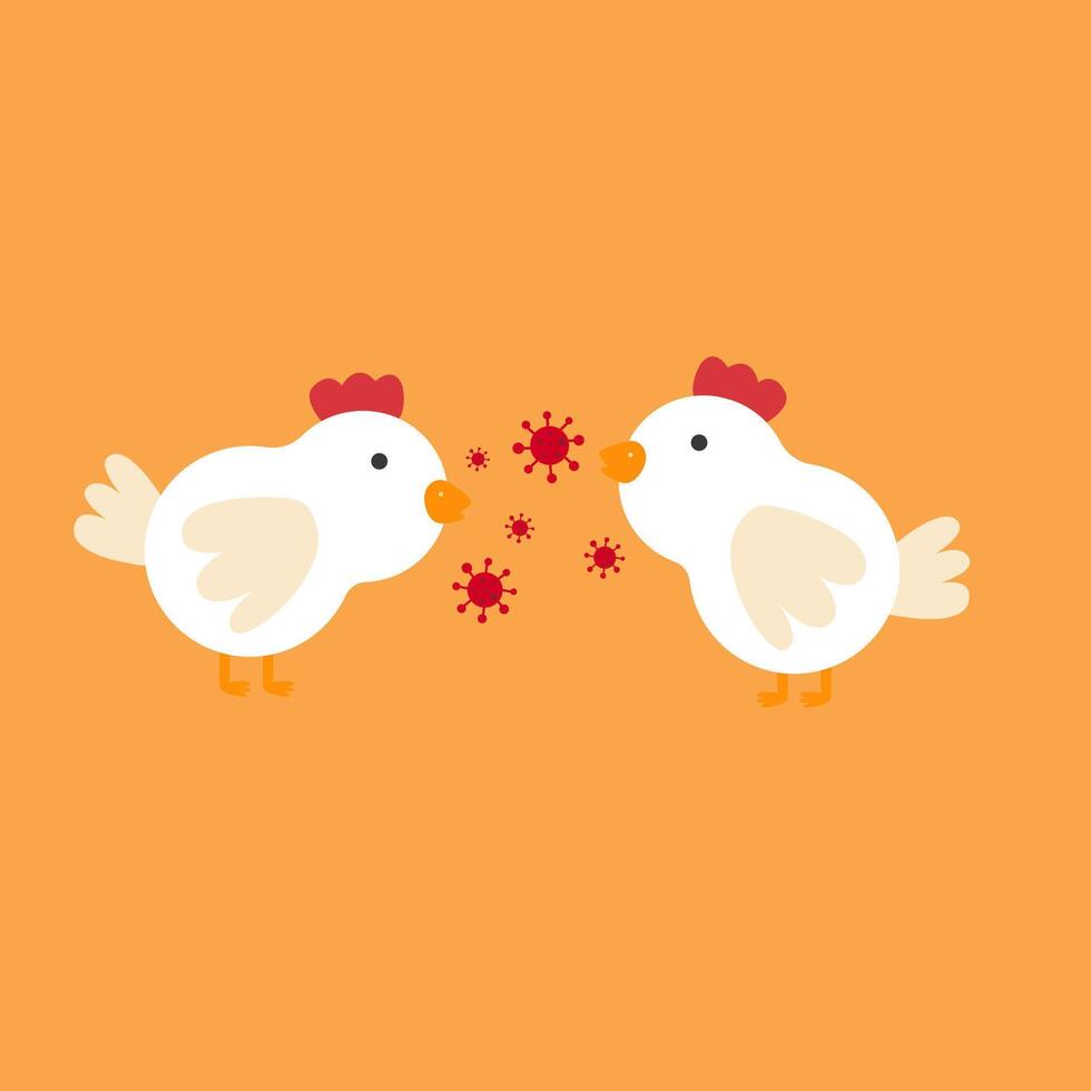chicken sick transmission with bird influenza virus vector