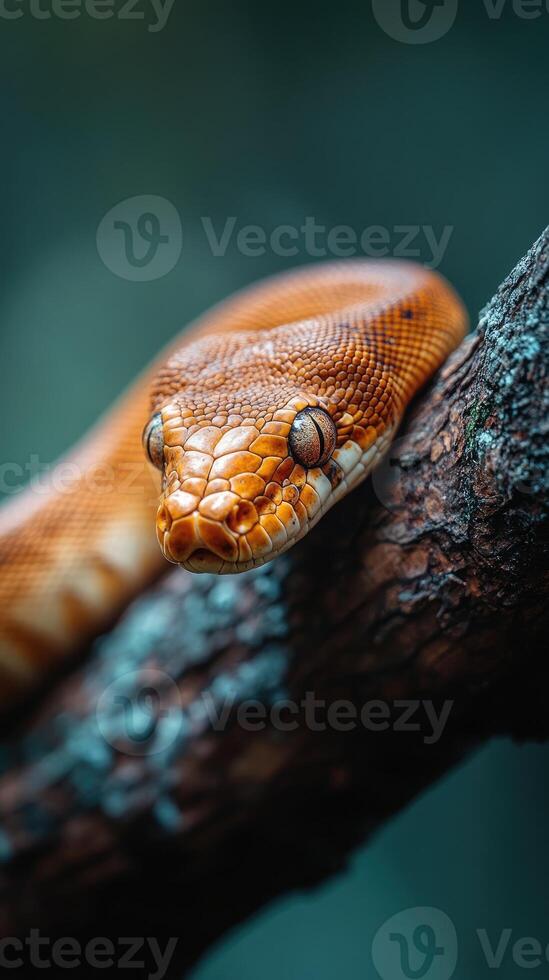 White-lipped python resting photo