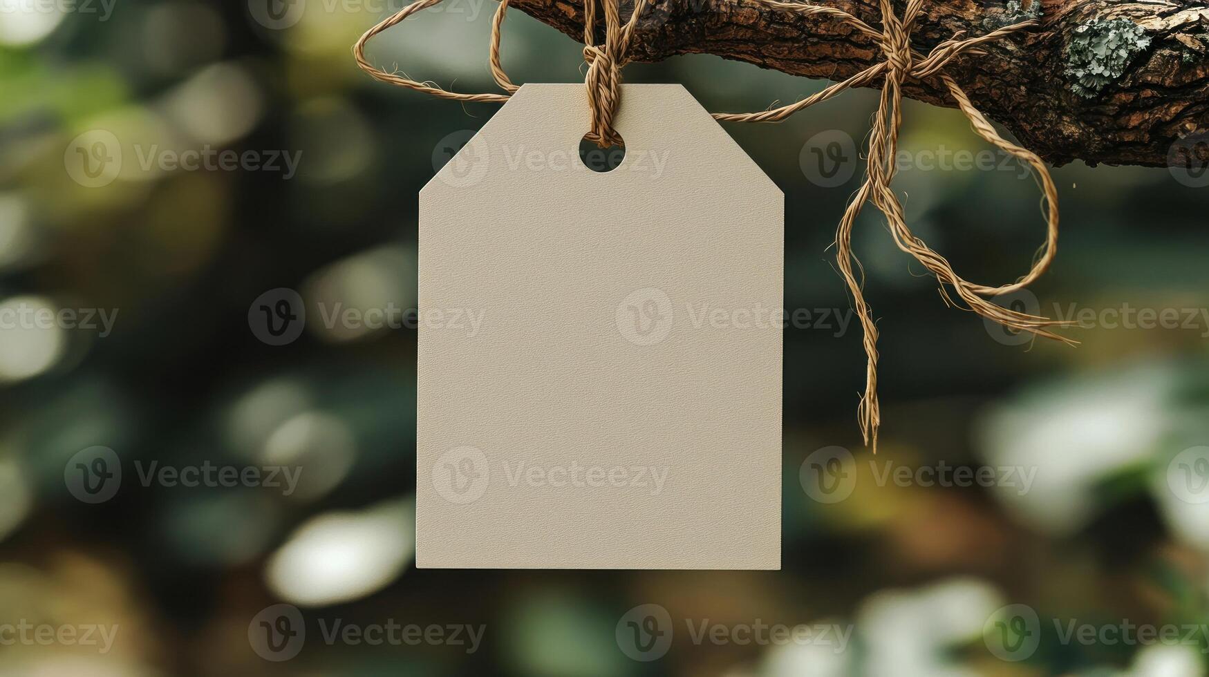 The tag sways gently, inviting creativity in a beautiful natural environment photo