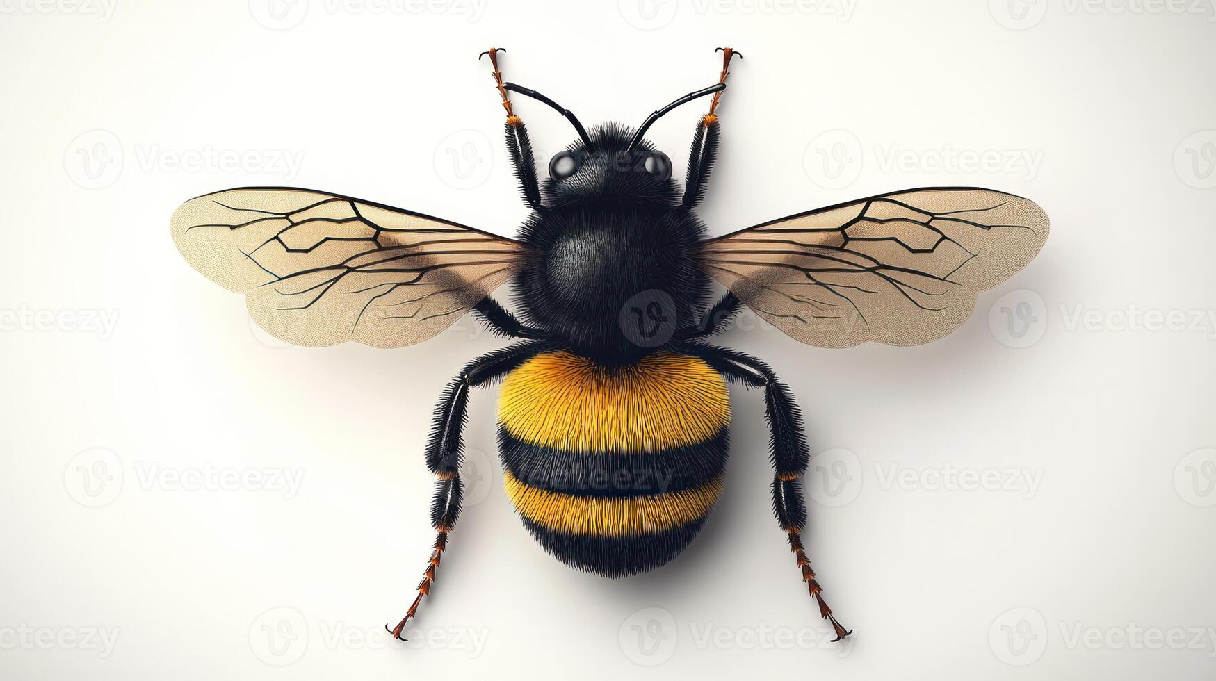 This artwork displays a detailed, vibrant bumblebee, capturing nature's beauty photo