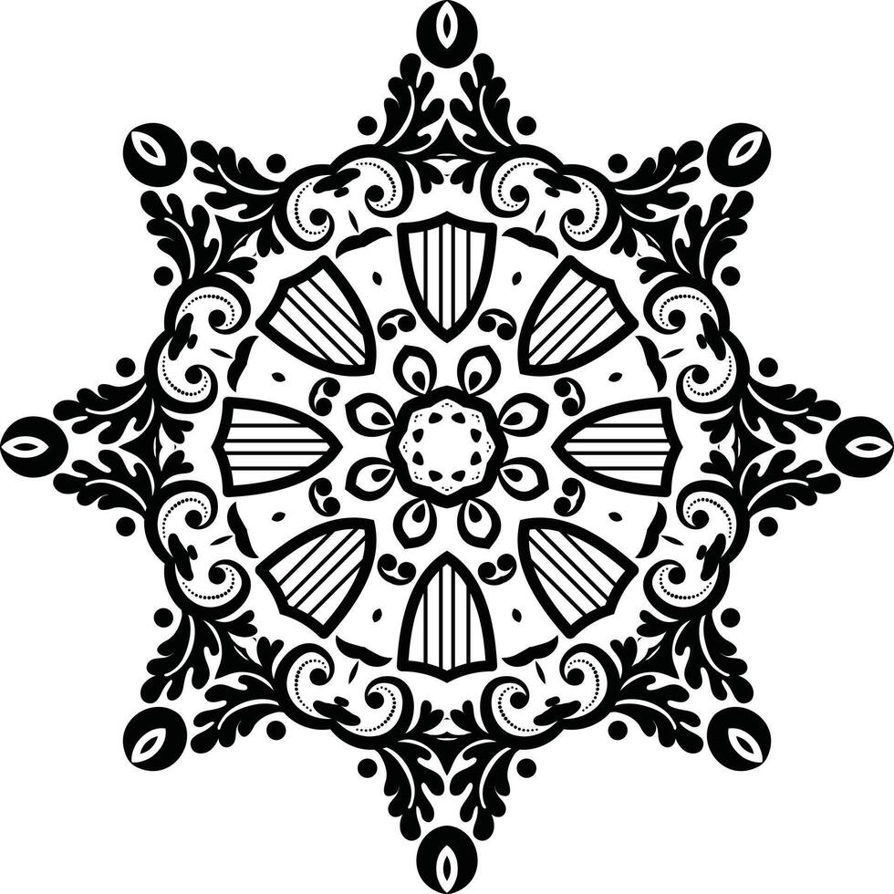 Flower Ornament Islamic Ornament Art Circular Pattern in Form of Mandala With Flower for Henna, Mehndi, Tattoo, Decoration Decorative Ornament in Ethnic Oriental Style. vector