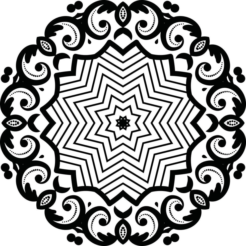 Flower Shape Islamic Shape Art Circular Pattern in the Form of a Mandala Decorative Ornament in Ethnic Oriental Style. vector